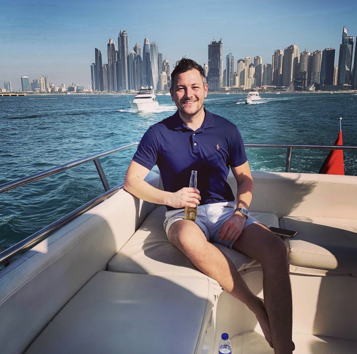 On a boat off JBR, Dubai